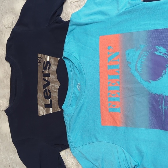 Levi's & Wonder Nation 2PCS Boy's Crewneck Tees Size XL 14/16 Used/New - Picture 4 of 5